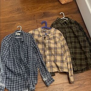 3 Plaid Button-Ups